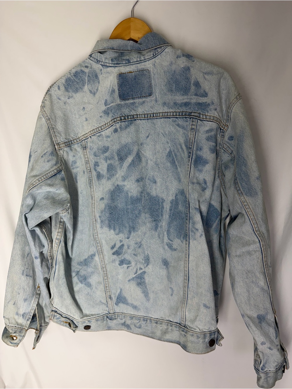 Vintage Levi Strauss & Co. Acid Bleach Wash Denim Trucker Jacket (Made in USA) - Picture 5 of 6